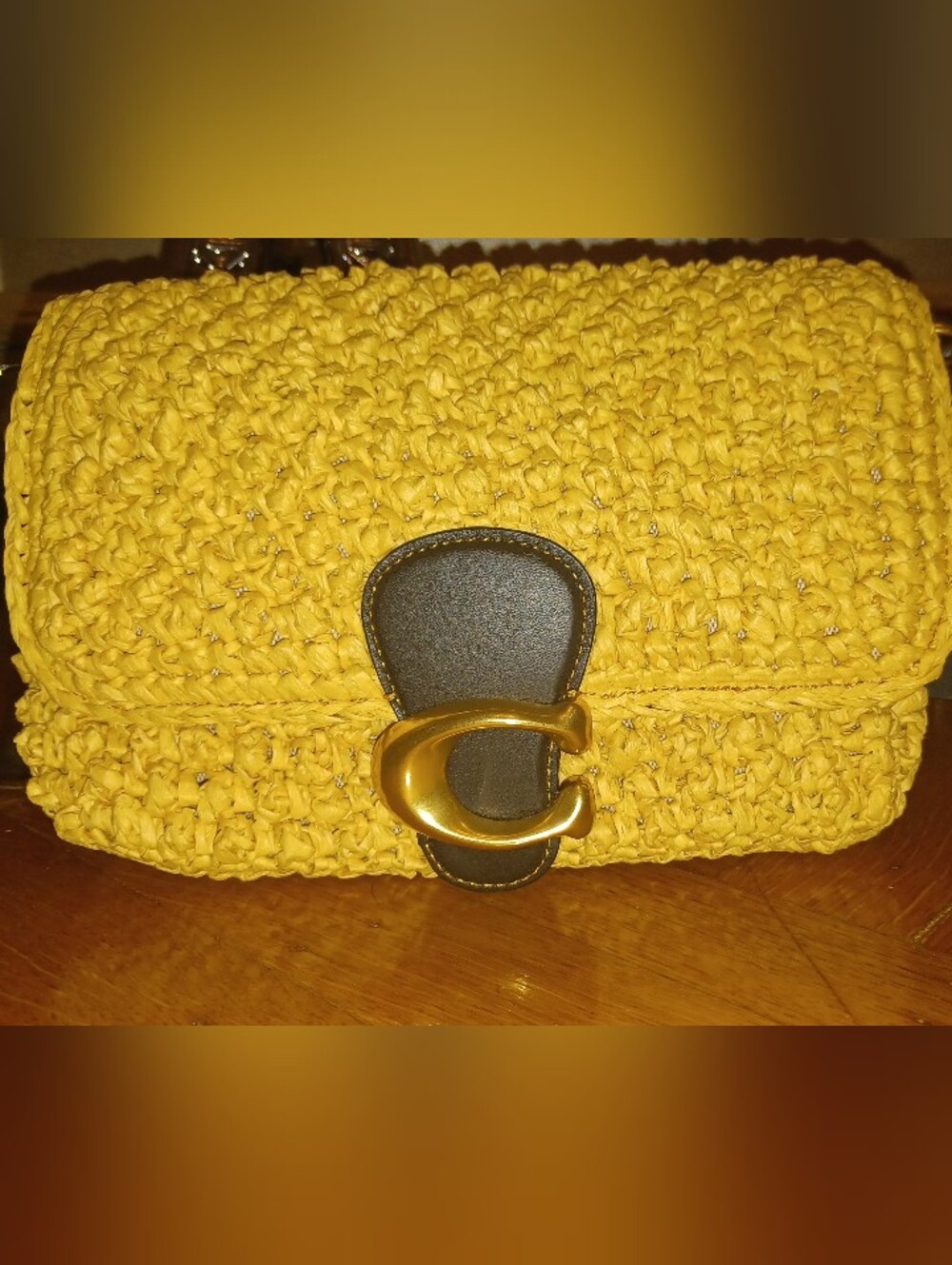 COACH SOFT STRAW TABBBY